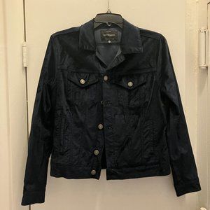 Lucky Brand Crushed Velvet Jacket in Navy